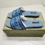 Gucci Slide Sandal Script Light Blue Denim 771589 FACK3 4609 - Image 4