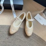 Chanel Mary Jane Ballet Flat Cream - Image 2