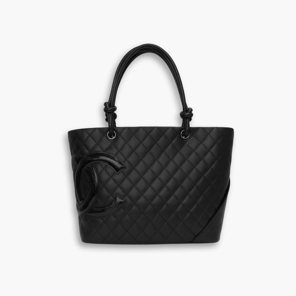 118-2 Chanel Cambon Line Large Tote Bag In Black 41Cm A25169 - Image 1