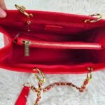 Chanel Grand Shopping Tote Gold Hardware Red 33Cm - Image 7
