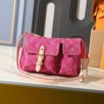Louis Vuitton Pochette Accessoire Cargo Denim Pink 23cm - Image 2
