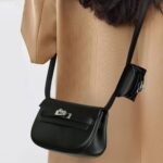 Hermes Kelly Moove Swift Silver Hardware Black 17Cm - Image 5