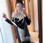 Louis Vuitton Monogram Split Scarf Black 180Cm M70924 - Image 5