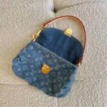 Louis Vuitton Pleaty Handbag Monogram Denim Blue 26cm M95050 - Image 3