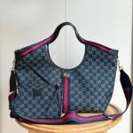 Gucci Giglio Large Tote Bag Blue And White GG Denim 60Cm 853971 FAFFQ 8864 - Image 2