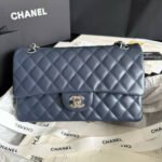 Super Vip 1:1 – Chanel Classic Double Flap Bag Blue With Silver Hardware 25Cm - Image 2