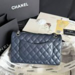 Super Vip 1:1 – Chanel Classic Double Flap Bag Blue With Silver Hardware 25Cm - Image 3