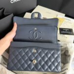 Super Vip 1:1 – Chanel Classic Double Flap Bag Blue With Silver Hardware 25Cm - Image 4