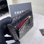 Chanel Small Floral Wallet Black 11cm - Image 3