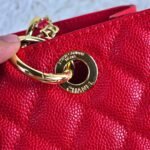 Chanel Grand Shopping Tote Gold Hardware Red 33Cm - Image 9