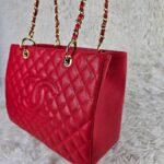 Chanel Grand Shopping Tote Gold Hardware Red 33Cm - Image 6