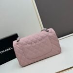 Chanel Classic Double Flap Bag Pink With Silver Hardware 26Cm - Image 2