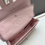 Chanel Classic Double Flap Bag Pink With Silver Hardware 26Cm - Image 4