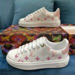 Louis Vuitton Time Out Sneakers White With Pink Monogram - Image 2