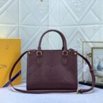 Louis Vuitton Onthego PM Monogram Empreinte Leather Burgundy 25cm - Image 2