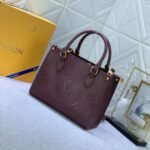 Louis Vuitton Onthego PM Monogram Empreinte Leather Burgundy 25cm - Image 4
