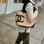 Chanel Cambon Line Medium Tote Bag In Beige 28cm - Image 6