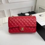 Chanel Classic Handbag Red 25cm A01112 - Image 3