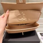 Chanel Classic Double Flap Bag Beige With Gold Hardware 25Cm - Image 6