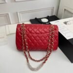 Chanel Classic Handbag Red 25cm A01112 - Image 6