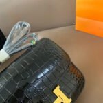 Hermes Lizard Constance Mini Shoulder Bag Black 20cm - Image 3