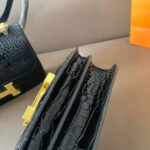 Hermes Lizard Constance Mini Shoulder Bag Black 20cm - Image 4