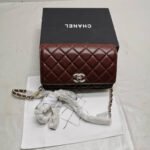 Chanel Wallet On Chain With Diamond Burgundy 20cm AP4299 B18216 NZV44 - Image 2