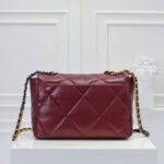 Chanel 19 Shiny Crumpled Burgundy 25cm - Image 3