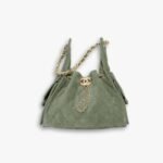 Chanel 25 Small Handbag Suede Grey 26Cm AS5293 B18799 NACAA
