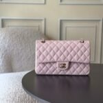 Super Vip 1:1 – Chanel Classic Double Flap Bag Light Pink With Gold Hardware 26Cm - Image 3