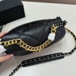 Chanel 19 Handbag Shiny Gold And Silver Tone Metal Black 26cm AS1160 B04852 94305 - Image 6