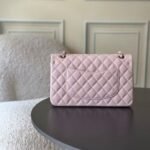 Super Vip 1:1 – Chanel Classic Double Flap Bag Light Pink With Gold Hardware 26Cm - Image 4