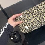 Prada Leopard Print Canapa Canvas Brown 30Cm - Image 5