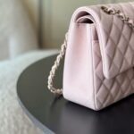 Super Vip 1:1 – Chanel Classic Double Flap Bag Light Pink With Gold Hardware 26Cm - Image 2