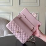Super Vip 1:1 – Chanel Classic Double Flap Bag Light Pink With Gold Hardware 26Cm - Image 5