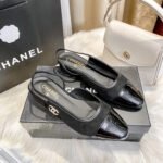 Chanel Logo Ballet Flats Black - Image 4