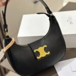 Celine Medium Ava Triomphe Bag Black 24Cm 114493DGQ 38NO - Image 4