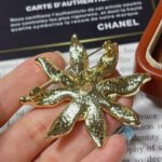 Chanel Brooch Metal Gold and Crystal - Image 5