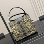 Celine Leopard Print Canvas Tote Bag 32Cm - Image 2