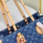 Louis Vuitton Onthego Tote Bag Denim Blue 35cm - Image 8