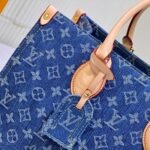 Louis Vuitton Onthego Tote Bag Denim Blue 35cm - Image 6