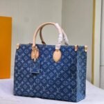 Louis Vuitton Onthego Tote Bag Denim Blue 35cm - Image 2