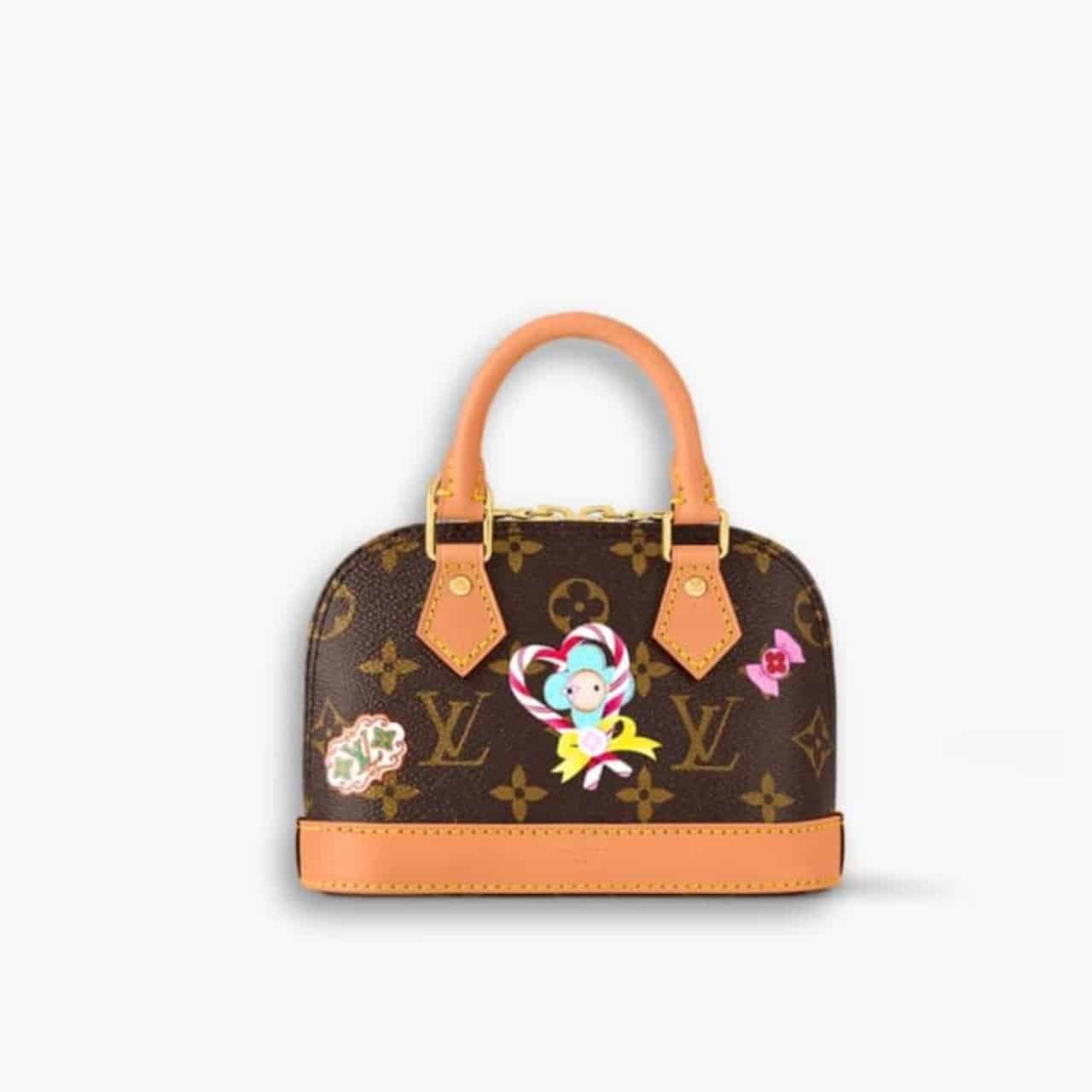371-2-5 Louis Vuitton Nano Alma Vivienne Candy Red 16cm M12199 - Image 1