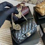 Perfect Match: Chanel Shopping Bag Beige And Black 36Cm X Chanel Classic Mini Bag With Hook Black 12Cm - Image 6