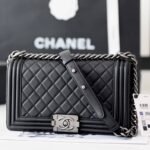 Super Vip 1:1 – Chanel Large Boy Chanel Handbag Black 25Cm A92193 Y09953 94305 - Image 4