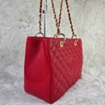 Chanel Grand Shopping Tote Gold Hardware Red 33Cm - Image 2