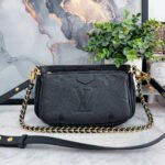 Louis Vuitton Multi Pochette Accessoires Monogram Empreinte Leather Black 25cm M80399 - Image 2