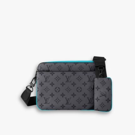 Louis Vuitton Trio Messenger Monogram Eclipse Reverse Turquoise 25Cm M11648