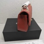 Chanel Classic Double Flap Bag Carviar Burgundy 25cm - Image 4
