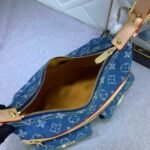 Louis Vuitton Monogram Denim Baggy PM Shoulder Bag Blue 30Cm - Image 4